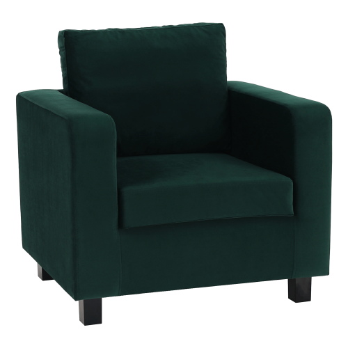 Sessel, smaragdgrüner Stoff, LUANA