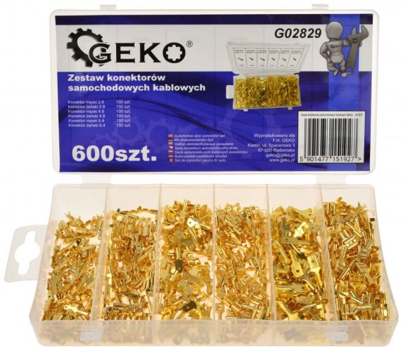 Set de conectori pentru cabluri auto din 600 de piese, GEKO