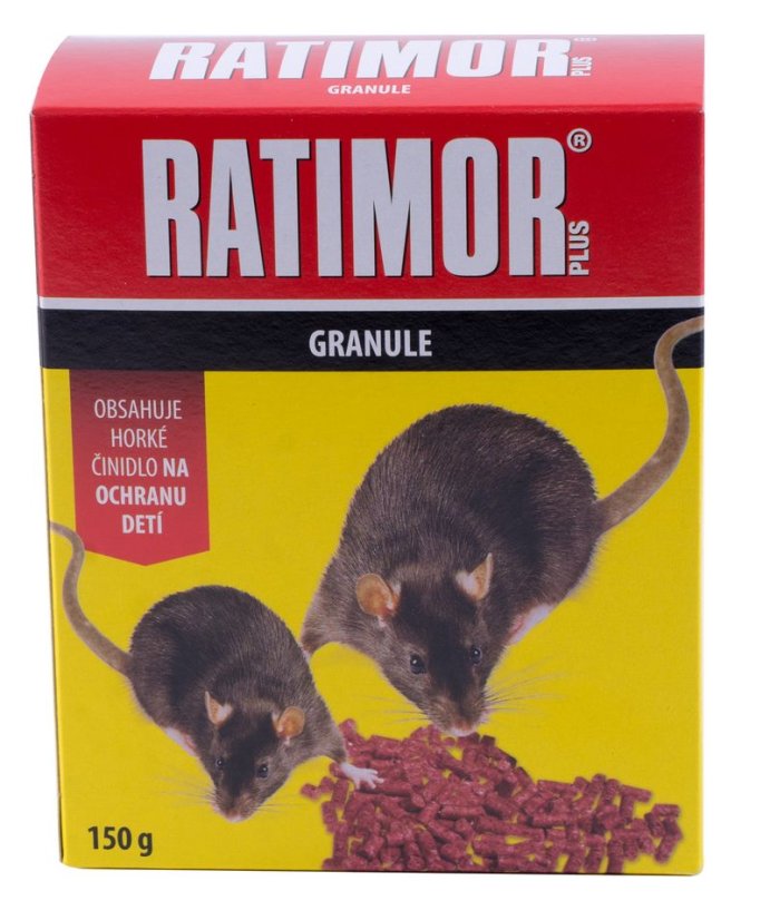 Návnada RATIMOR® Bromadiolon pellets, 150 g, na myši a potkany, granule Návnada RATIMOR® Bromadiolon pellets, 150 g, na myši a potkany, granule