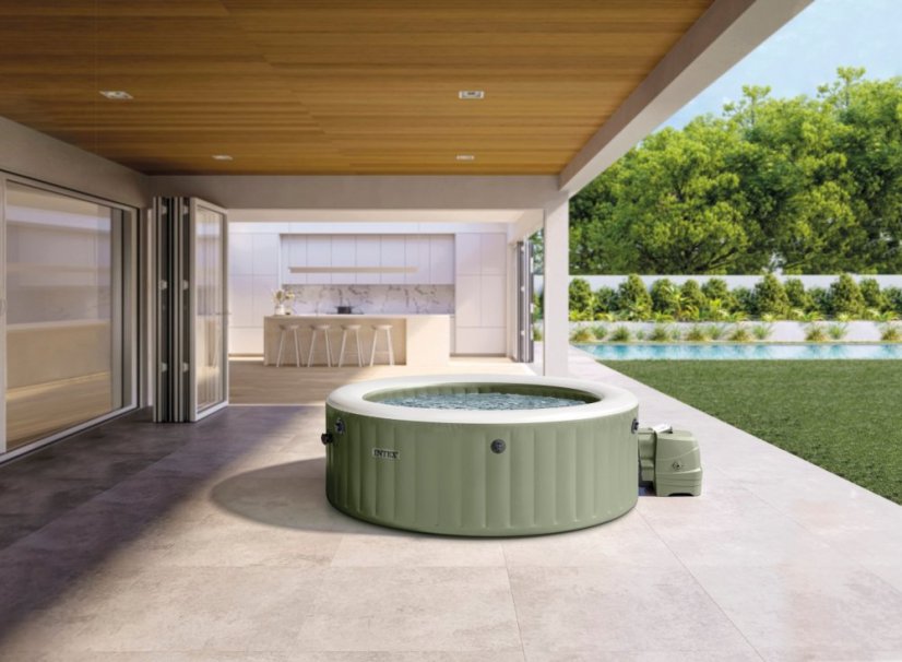 Inflatable SPA hot tub with hydromassage for 6 people 216x71 cm premium accessories, INTEX 28428NP (akce)