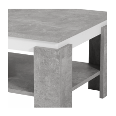 Stolik kawowy, beton/biały, PIANI