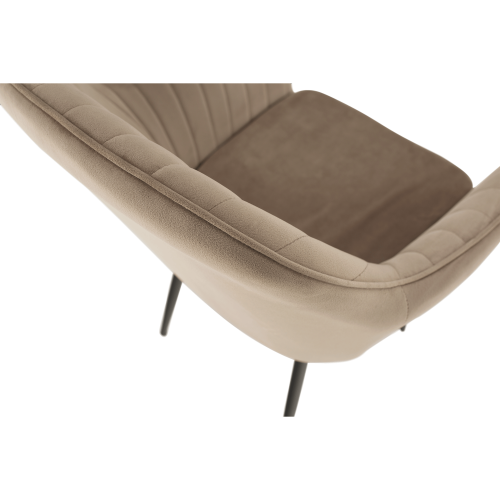 Designové křeslo, šedohnědá Taupe Velvet látka, ZIRKON