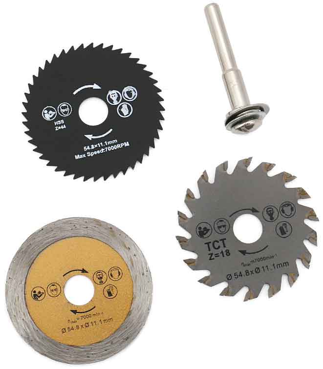 Satz MINI-Scheiben, Säge, Diamant, SK, Durchmesser 55 mm + Halter, Schaft 5 mm, XL-TOOLS