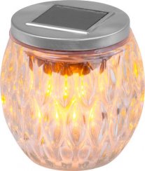 Strend Pro Gartenlampe, Solar, Flammeneffekt, 6x LED, warmweiß, 10x10 cm, Verkaufskarton 6 Stk