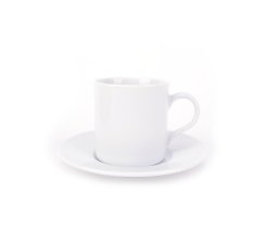 Skodelica s krožničkom 115ml CAIRO Espresso, beli porcelan