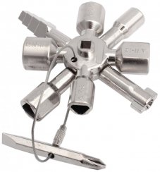 Uniwersalny klucz do skrzynki rozdzielczej, 8 różnych końcówek, metalowy, XL-TOOLS