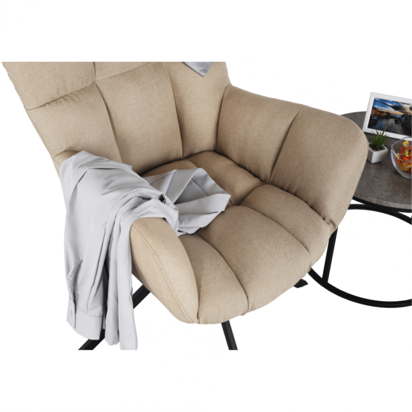 Designer-Drehstuhl, beige/schwarz, KOMODO