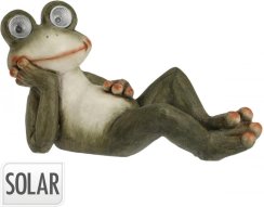 Figura solarna žaba 30 cm mix