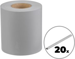 Bandă Strend Pro EUROSTANDARD, 190 mm, L-26 m, umbrire, gri, acoperire, pentru panouri de gard, 1050 g/m2, PVC, RAL7040