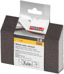 Schwamm KONNER G80, 125x90x65x25 mm, geschliffen, abgeschrägt