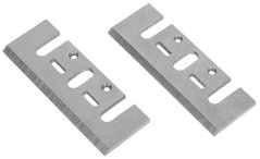 Hobelmesser 82x25x3 mm mit Griffen und Löchern, 2er-Set, GEKO