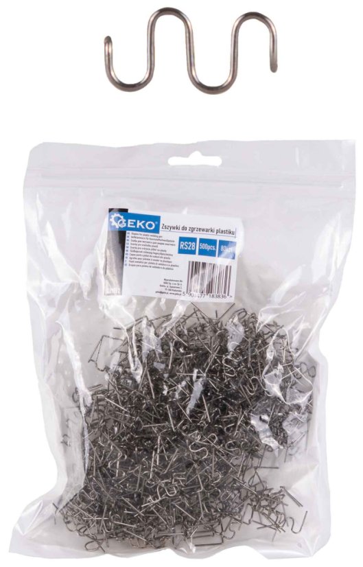Clips für Kunststoffschweißgerät RS28, 500 Stk., GEKO