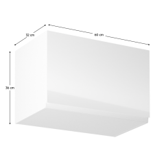 Oberschrank, Weiß/Weiß Extra Hochglanz, AURORA G60KN