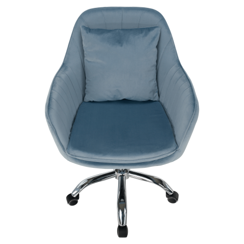 Uredska stolica, plava Velvet tkanina/krom, KLIAN