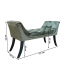Designová lavice, olivově zelená Velvet látka/kaučukové dřevo, 117 cm, HEMY TYP 2