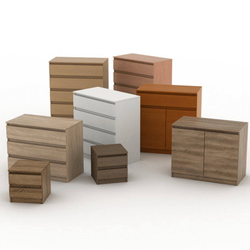 Komoda s 4 ladice, bijela, HANY NEW 009