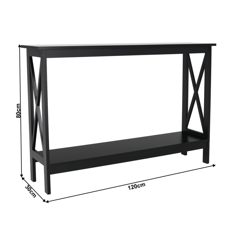 Konsolentisch, schwarz, APOLOS (akce)