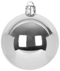 MagicHome Weihnachtskugeln, Set, 21 Stück, 6 cm, silber, spitz, für den Weihnachtsbaum