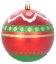 Bombki MagicHome 4 szt. czerwono - zielone z ozdobami na choinkę 10 cm