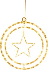 Dekorácia MagicHome Vianoce, hviezda, plast, 80xLED teplá biela, 32.5x36 cm, 3xAA