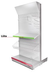 Racks H12-Schiene für Preisschilder, 0665 mm, grün *S*