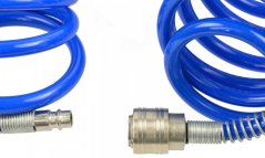 Wąż spiralny z szybkozłączami STOP PU 6,5/10mm 10 m, GEKO