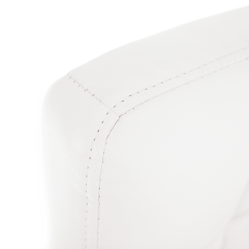 Barska stolica bijela eko koža/krom LEORA 2 NOVO