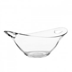 Zdjela za posluživanje s ručkama staklena ovalna 29x23x12 cm, (1,5l)
