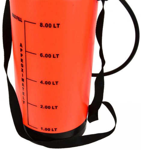 Postřikovač ruční tlakový 8 litrů, oranžový, GEKO