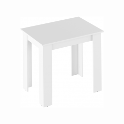Blagovaonski stol, bijela, 86x60 cm, TARINIO