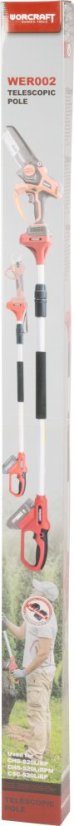 Worcraft WER002 ShareSYS Stange, für Mini-Kettensäge CHS-S20LIBP und Schere CSC-S20LiBP, teleskopisch, 1,6-2,6 m