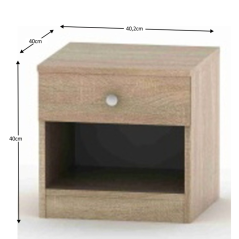 Nachttisch mit Schublade, Sonoma-Eiche, BETTY 2 BE02-010-00