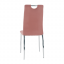 Blagovaonska stolica, ružičasta Velvet tkanina/krom, OLIVA NOVO