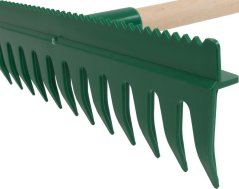 Grablje za ravnanje R140, 13 zuba, plastične, s rubom za ravnanje, s ručkom