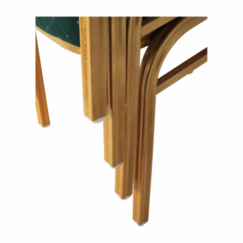 Zložljiv stol, zelena/zlata barva, ZINA 3 NOVO