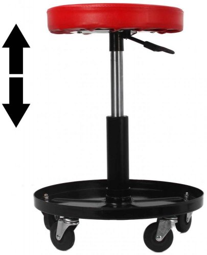 Okrogel stol s kolesi, višina sedišča 40-52 cm, MAR-POL