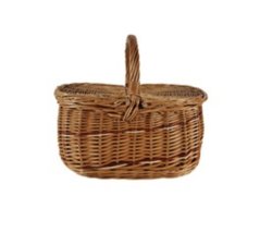Košík prútený piknikový 38x26cm uzatvárateľný