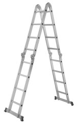 Scara articulată din patru secțiuni, cu 4 x 4 trepte și platformă, 470 cm, 17,6 kg, GEKO