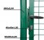 Gate Strend Pro METALTEC ECO, 1000/1800/50x50 mm, cadru pătrat, verde, o singură foaie, grădină, ZN+PVC, RAL6005