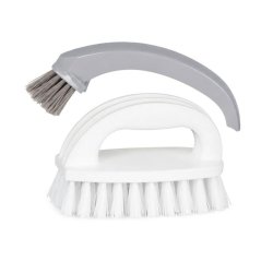 Perie și fier de călcat manual 2 în 1, din plastic, 17 x 9 x 6 cm