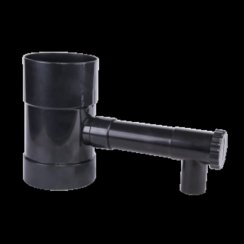 Zbiralnik deževnice 100 mm z ventilom za PVC in kovinske odtočne cevi črna/antracit KLC