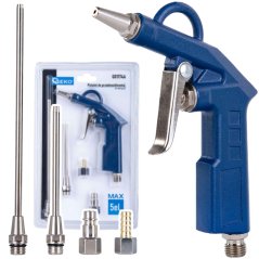 Pistol de suflat pneumatic cu 5 varfuri, GEKO