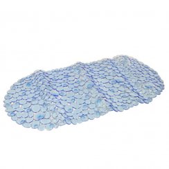 Prostirka za kupanje 69x35 cm ovalna plava prozirna KLC