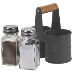 2-częściowy szklany słoik na przyprawy do aromatyzowania. grill mini 6,x13x13cm KLC