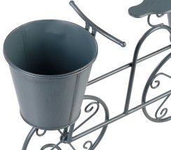 Dekorácia MagicHome Mecco, Stojan na 2 kvetináče, bicykel, 50x15x37 cm
