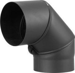 Koleno HS.EX 090/160/2 mm, nastaviteľný uhol, dymovod, dymové kominové koleno na spájanie rúr dymovodu