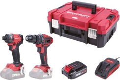 Set Worcraft XCUBE030 ShareSYS Toolbox, uťahovák 260 Nm, skrutkovač 50 Nm, 2x 2.0 Ah akumulátor, 1x nabíjačka