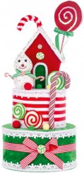MagicHome karácsonyi dekoráció, Candy Line torta, 27x57 cm