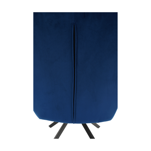 Design-Drehstuhl, blauer Samtstoff/schwarz, KOMODO