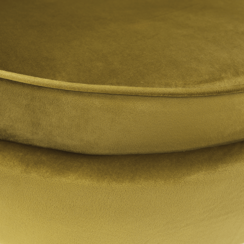 Fotel w stylu Art-deco, musztardowy Tkanina Velvet/złoty chrom-złoty, NOBLIN